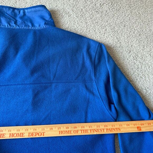 Jerzees Jacket Mens Medium Blue Fleece‎ Full Zip Mock Neck Ski Outdoor Holiday - Picture 7 of 10